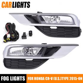 C-02hla1313awt Carlights 2x Fog Lights Bumper Lamps Switch Lh Rh Fit For 2015-2016 Honda Cr-v Crv New