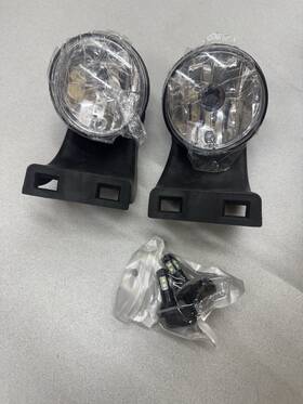 C-02hla3704awt Carlights 2x Clear Lens Bumper Fog Lights Lamps Fit For 1994-2001 Dodge Ram Incl Led Bulbs