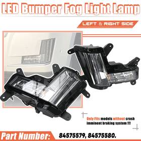 Cdd80-l Carlor R For 2015-20 Cadillac Escalade Without Crash Brake Led Fog Lights Signal Lamps 1pair