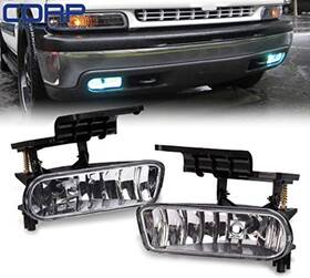 4501 Cheda 694026740929 2pcs Bumper Driving Fog Lights Compatible With Chevy 1999-2002 Silverado