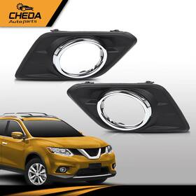 G-plus731064 Cheda Fog Lamp Bezel Cover Trim Lh Rh Driver Passenger Fit For 2014-2016 Nissan Rogue