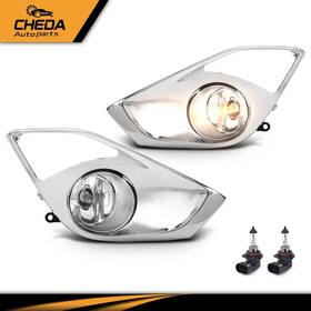 Gpl932640 Cheda Fit For 2013-2015 Toyota Avalon Left And Right Fog Lights With Chrome Covers Bulbs