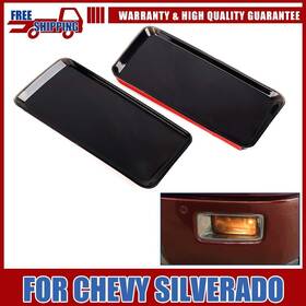 Meg2025032501 Cherocar Smoked Black For Chevy Silverado 14-18 Front Fog Light Lamp Panel Cover Trim Abs