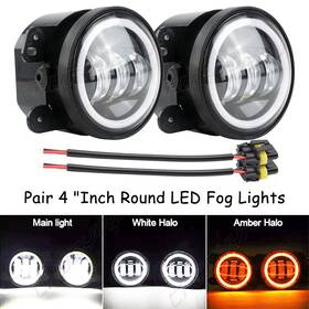 Chusyyray 431400640426 4 Inch Round Led Fog Light Bumper Lamp Replacement For Chrysler 300 2005-2010