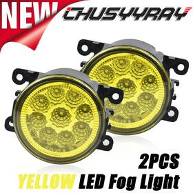 Chusyyray 606024425364 Pair Bumper Led Fog Lights Passing Lamp Yellow For 2016- 2019 Nissan Titan Xd