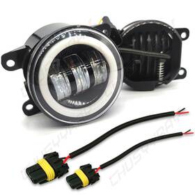 Chusyyray 653945822611 4 Inch Round Led Halo Fog Lights Angel Eyes Drl Lamp For Jeep Wrangler Jk Lj Jt