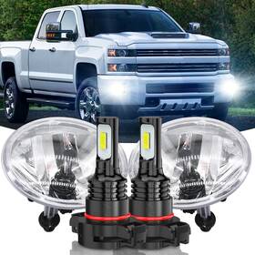 Chusyyray 658204403457 For 07-13 Chevy Avalanche Suburban Tahoe Gmc Fog Lights Driving Clear Lamps 2x