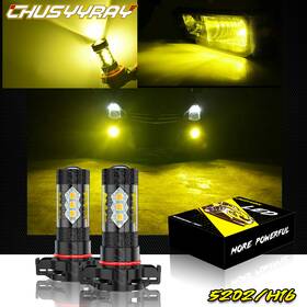 9055 Chusyyray 686425187375 H16 Bombillas Led Antiniebla Amarillas Drl Para For Chrysler Subaru Jeep Dodge