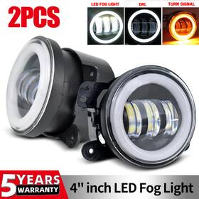 Chusyyray 707581888682 Pair 4 Inch Round Led Fog Lights Halo Driving Lamps For Hummer H3 H3t 2006-2010