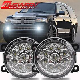Chusyyray 751697899995 H11 9led Bumper Fog Light Driving Lamp Left&right For Lincoln Navigator 2007-14