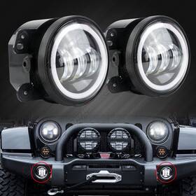 Chusyyray 752895718743 Pair 4 Inch Round Amber Led Fog Lights Driving Lamp For 2005-2011 Chrysler 300