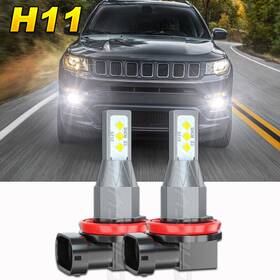 Chusyyray 782890727464 For Jeep Compass 2014-2016 2017 2018 2019 2020 H11 H8 Car Led Fog Light Bulbs