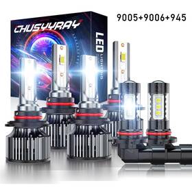 9145 Chusyyray 9005/hb3 9006/hb4 9145/h10 Fit Chevy Silverado 1500 2500 Hd 2003-2005 2006 Led Headlights Fog Lights Bulbs