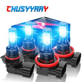 H11fog Chusyyray For Acura Tsx 2009-2014 -4x Led Drl Daytime Running Light Fog Bulb 8000k Blue