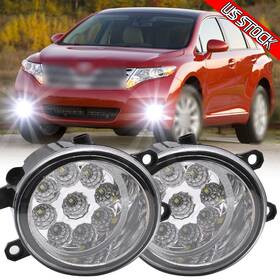 Kj00040 Chusyyray Pair 12v Fog Lights Driving Bumper Lamps Left&right Fit Toyota Venza 2009-2016