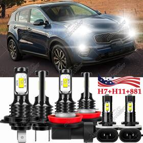 Syjiip-201270 Chusyyray Para Fit Kia Sportage 2011-2016 - Faros Delanteros Led 6x Bombillas Antiniebla