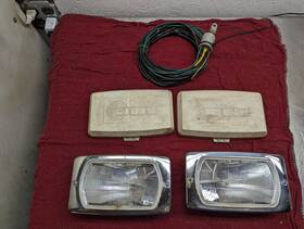 195s Cibi Vintage Cibie Clear Concave Driving Lights Used Working Rally Race France