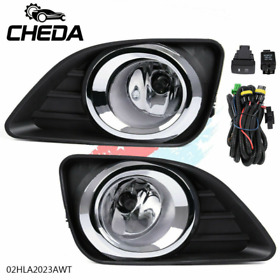 A-02hla2023awt Clear Lens Fog Lights Driving Bumper Lamps Switch Fit For 2010-11 Toyota Camry