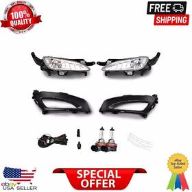 3ttahgsvhajall-wt Cnnell Front Bumper Fog Lights Lamp And Bezels Set Fit For 2011 2012 2013 Kia Optima