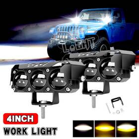 993b-3-xc Colight 2x 4 Inch Led Work Light Bar 3lens Pods Fog Driving Lamp 4wd Offroad Truck Atv