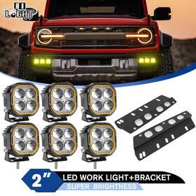 Dy-70102043 Colight 70201006 3 Wi001 Dual Color 2.2ftft Led Pods Fog Light Bracket For Ford Bronco 2021 2022 2023-24