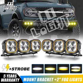 Colight Lm-wd-954d-65 For 2021-2024 Ford Bronco Led Fog Light Kit Front Bumper Combo Driving Lamps