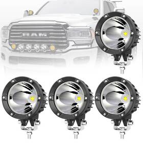 Swefdv165440rlkmx3 Colight 4x For Ram 1500 2500 3500 4 Inch 80w Round Led Offroad Driving Spot Lights Work Pods