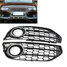 Comebuybestusa 550719720619 Front Bumper Honeycomb Fog Light Grille Cover Chrome For Audi A4 Allroad 2010-16