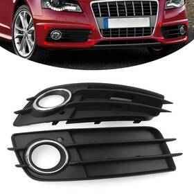 Comebuybestusa 611000235981 Front Bumper Fog Light Grille Cover With Chrome Ring For Audi A4 B8 S4 2008-12 11