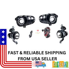 Piconka854e Concept Automotive Lights For 2018-2020 Kia Rio Fog With Chrome And Assembly Set W/halogen Bulbs