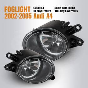 30-0407-09 Cpw For 2002-2005 Audi A4 Fog Lights Assembly Pair Clear Lens Bumper Driving Lamps
