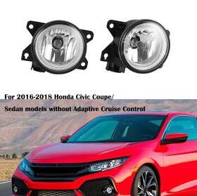 30-0452-09 Cpw For 2016-2018 Honda Civic Coupe Assembly Fog Lights Clear Bumper Lamps A Pair