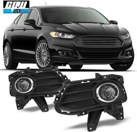 Cpw 704771310183 For 13-16 Ford Fusion Fog Lights Bumper Wiring Kit Switch Bulbs Clear Lens Lamp