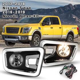 Wal-wj30-0474-09 Cpw Fog Lights Lamps Pair For 2016-2019 Nissan Titan Wiring Switch Set With Bulbs