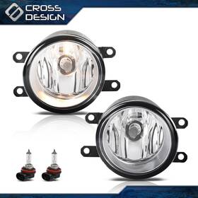 Big0506-21 Crossdesign Fit For 2009-2013 Toyota Venza T4 Pair Fog Light Clear Lens Replacement