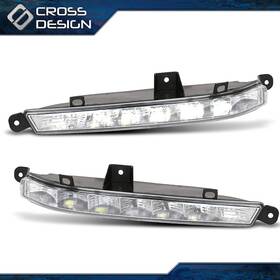 Big062806 Crossdesign Pair Fits Mercedes Benz W221 S63 2011-2013 Led Fog Lamp Daytime Running Lights
