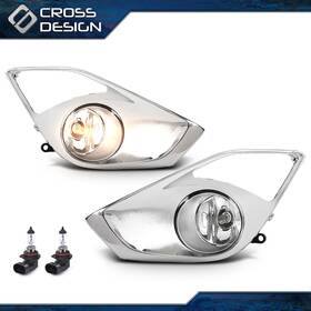 Big2025091204 Crossdesign Front Bumper Fog Lights With Chrome Covers And Bulbs Fit For 2013-2015 Toyota Avalon Big2025091204 Crossdesign Front Bumper Fog Lights With Chrome Covers And Bulbs Fit For 2013-2015 Toyota Avalon