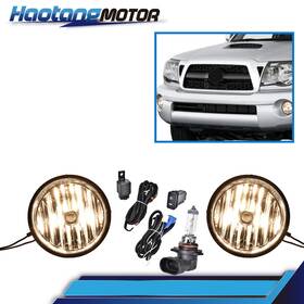 Ht-02flb2001asm Crossdesign Fit For 2005-2011 Toyota Tacoma Bumper Smoke Lens Fog Lights Lamps With Bulb/switch