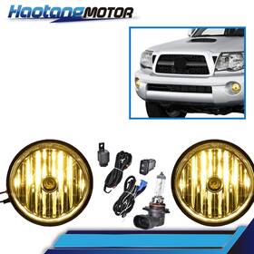 Ht-02flb2001ayl Crossdesign Fit For 2005-2011 Toyota Tacoma Bumper Yellow Fog Lights Lamps With Bulb/switch