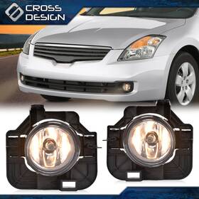 Ht-02hla1612awt Crossdesign Fit For 2007-2009 2011 Nissan Altima Fog Light Bumper Lamps With Wiring Kit Lh&rh