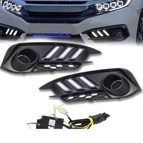 Wprbtc1n2r31ukxwaou7ga0v Curtainboro Daytime Running Light Drl For Honda Civic 2016 2017 2018 Led Switchback Dynamic