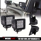 Cxd-ss-096-2p18wsqs-dt Turbosii For Jeep Wrangler Led Work Light Windshield Mount Brackets