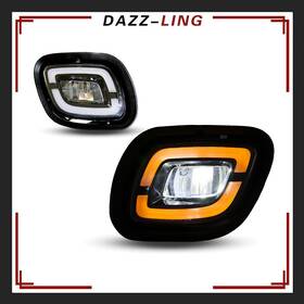 A0651908000 Dazz-ling 2pcs Led Fog Lights Yellow Lamp Pair For 2008-2017 Freightliner Cascadia Lh Rh