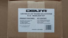 01-1139-hidh Delta Light New Classic 5 Inch Univ Hi/lo Beam Hid Headlight Set With Halo #01-1139-hidh