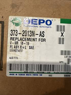 373-2013n-as Depo Pair Of Aftermarket Vnr Fog Lights - Oem 82744707
