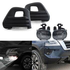 Dictorcoltd 550748688423 Led Front Fog Lamp Kit With Bulb Switch Cable Bezel For Nissan Patrol 2020 2021
