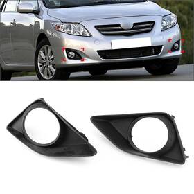 Dictorcoltd 612063598822 Fog Light Bumper Grille Frame Cover Bezel Trim Kit For Toyota Corolla 2007-2010