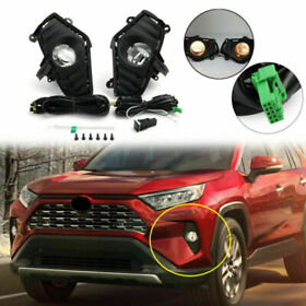Direct Replacement Pair Fog Lights Cover Kit For Toyota Rav4 2019 2020 2021 T1