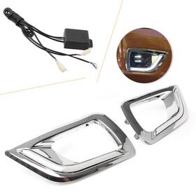 Dreamhighhus 550729224138 Led Daytime Running Light Fog Lamp For Nissan Navara Drl Bezel Np300 2015-2016