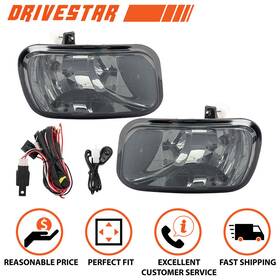 Dg-704 Drivestar Pair 2 Smoked Lens Fog Lights Set For 09-10 Dodge Ram 1500 2500 3500